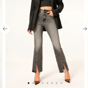 NWOT Good American Good Curve Straight Twist Slit